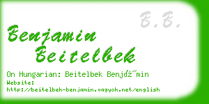 benjamin beitelbek business card